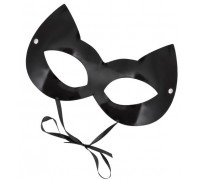 Оригинальная лаковая черная маска  Кошка 