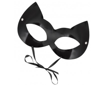 Оригинальная лаковая черная маска  Кошка 