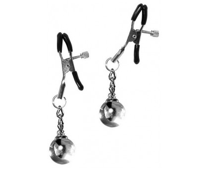 Серебристые зажимы на соски Good Vibes