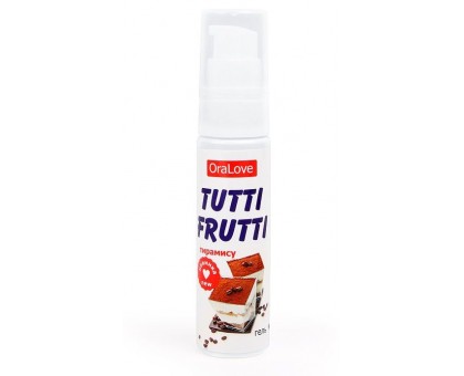 Гель-смазка Tutti-frutti со вкусом тирамису - 30 гр.