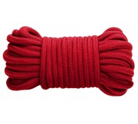 Красная веревка для связывания Thick Bondage Rope - 10 м.