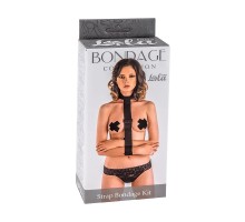 Ошейник с длинной лентой и наручниками Strap Bondage Kit One Size