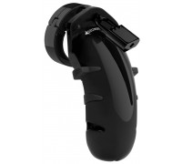 Черный мужской пояс верности с электростимуляцией E-stim Cockcage