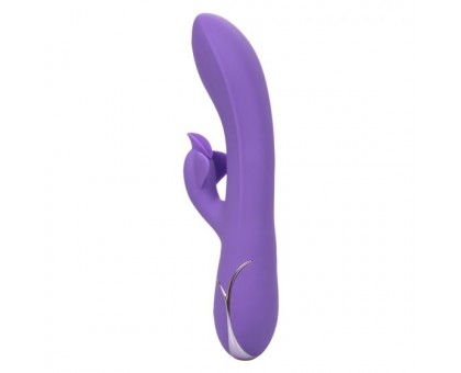 Фиолетовый вибромассажер Inflatable G-Flutter с функцией расширения - 21 см.
