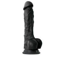 Чёрный фаллоимитатор на присоске Colours Pleasures 7  Dildo - 22,3 см.