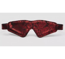 Двусторонняя красно-черная маска на глаза Reversible Faux Leather Blindfold