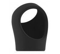 Черное эрекционное кольцо для пениса и мошонки No45 Cockring with Ball Strap