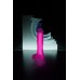 Прозрачно-розовый фаллоимитатор, светящийся в темноте, Clark Glow - 22 см.