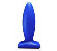Синий анальный стимулятор Streamline Plug - 10 см.