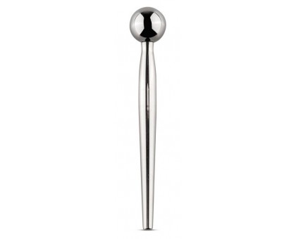 Серебристый уретральный стимулятор Sinner Metal Solid Penis Plug with Ball - 9,5 см.