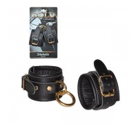 Кожаные наручники с круглым карабином Sitabella Gold Collection
