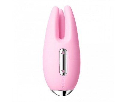 Розовый вибростимулятор клитора Cookie  с подвижными  щупальцами 