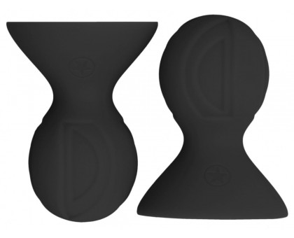 Черные накладки-присоски на соски Nipple suckers
