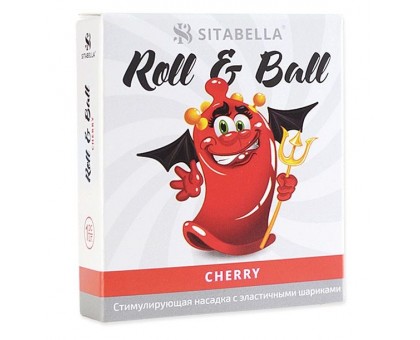 Стимулирующий презерватив-насадка Roll   Ball Cherry