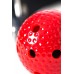 Красный кляп-шарик на черном регулируемом ремешке 