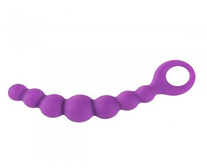 Фиолетовая анальная цепочка Bubble-Chain - 15 см.