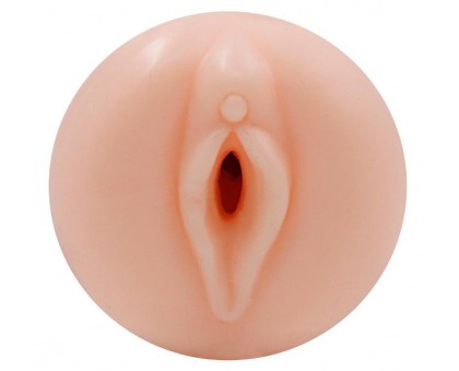 Телесный мастурбатор-вагина Miss в черной колбе