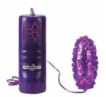Фиолетовое водонепроницаемое виброяйцо с пупырышками