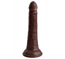 Коричневый фаллоимитатор 7  Silicone Dual Density Cock - 21 см.