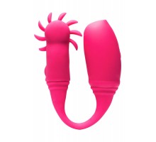 Розовый вибратор KAWAII DAISUKI 4 для одновременной вагинальной и клиторальной стимуляции