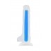 Прозрачно-синий фаллоимитатор, светящийся в темноте, Steve Glow - 20 см.