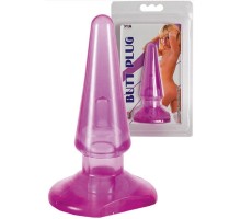 Фиолетовая анальная пробка BUTT PLUG - 9,5 см.