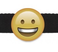 Кляп-смайлик Smiley Emoji с черными лентами