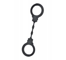 Черные силиконовые наручники Eromantica