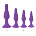 Фиолетовая силиконовая анальная пробка размера S - 10 см.