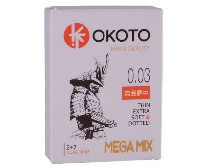 Набор из 4 презервативов OKOTO MegaMIX