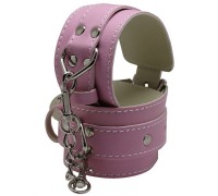 Розовые регулируемые наручники с фиксацией на карабинах