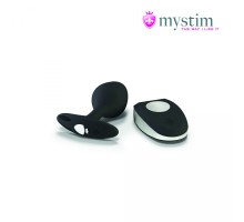 Черная пробка Mystim Rocking Vibe S с возможностью подключения к электростимулятору - 9,7 см.