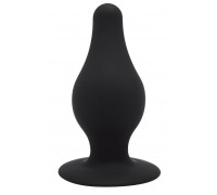 Черная средняя анальная пробка SileXD - 9,3 см.
