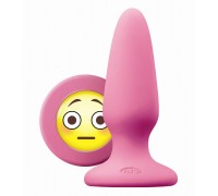 Розовая силиконовая пробка среднего размера Emoji OMG - 10,2 см.