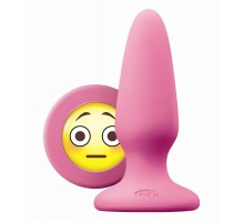 Розовая силиконовая пробка среднего размера Emoji OMG - 10,2 см.