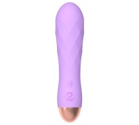 Сиреневый рельефный мини-вибратор Cuties 2.0 - 12,5 см.