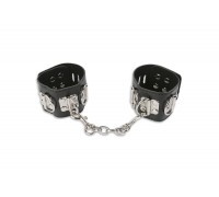Чёрные наручники с кольцами