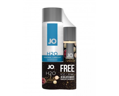 Набор лубрикантов JO на водной основе: H2O Personal Lubricant (120 мл.) и Gelato White Chocolate Raspberry Truffle (30 мл.)