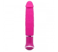 Ярко-розовый силиконовый вибратор ECSTASY Rowdy Dong - 21,4 см.