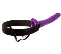 Мужской полый фиолетовый страпон 10  Purple Passion Hollow Strap-On - 24 см.