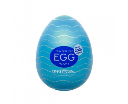 Мастурбатор-яйцо с охлаждающей смазкой EGG Wavy Cool