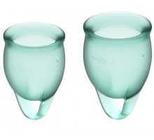 Набор темно-зеленых менструальных чаш Feel confident Menstrual Cup