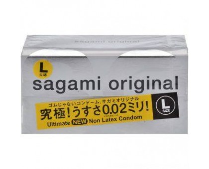 Презервативы Sagami Original 0.02 L-size увеличенного размера - 12 шт.