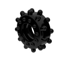 Черное эрекционное кольцо POWER PLUS Cockring