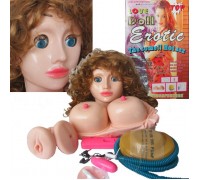 Надувная кукла с вибратором Erotic