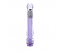 Фиолетовый вибратор LED Glider с подсветкой - 16,5 см.