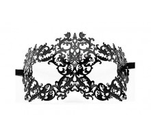 Чёрная металлическая маска Forrest Queen Masquerade