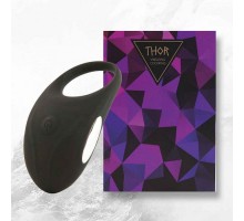 Черное эрекционное виброкольцо Thor Cockring