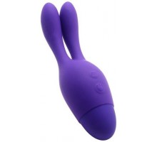 Фиолетовый вибратор INDULGENCE Dream Bunny - 15 см.