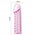 Закрытая розовая насадка-фаллос Penis sleeve - 11,7 см.